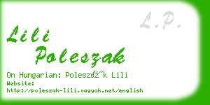 lili poleszak business card